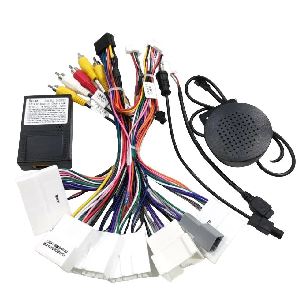 Car 16 Pin Wiring Harness Adapter Canbus Decoder Android 2 Din Radio Power Cable For Renault CLIO 4 2013-2018/CLIO 5 2016-2023