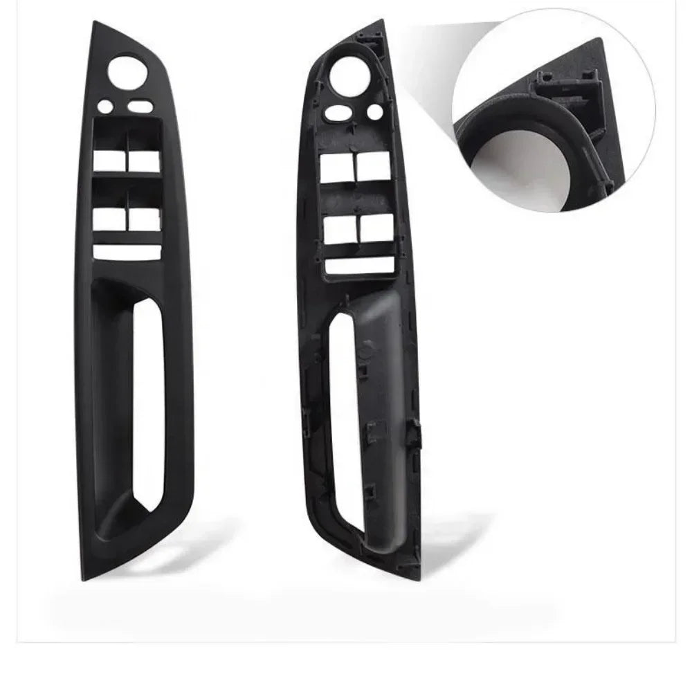 LHD Upgraded Interior Door Handle with Leather Cover Assembly Full Set For BMW X5 X6 E70 E71 E72 2007-2014