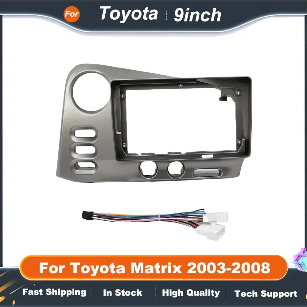 9 Inch Car Frame Fascia Adapter For Toyota Matrix 2 E140 Pontiac Vibe Android Radio Dash Fitting Panel Kit