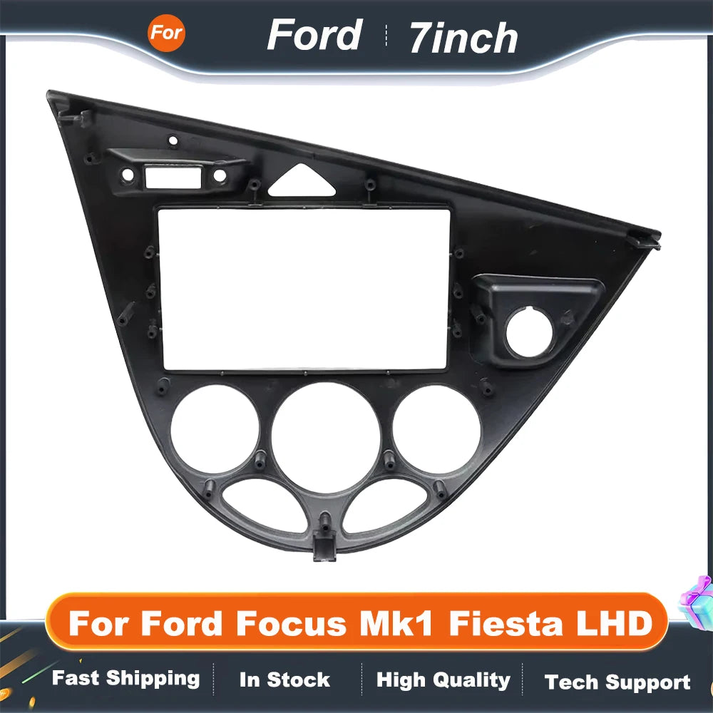 7 Inch Car Radio Fascias For Ford Focus Mk1 Fiesta LHD Android GPS MP5 Stereo Player 2 Din Panel Dash Frame Installat