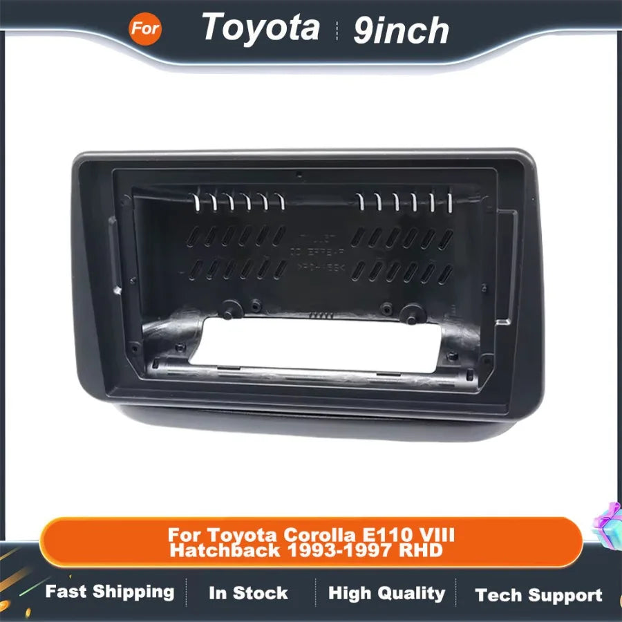 9" Car Stereo Fascia Panel for Toyota Corolla E110 VIII Hatchback 1996-2002 RHD | Android Radio Dash Kit  Wiring Harness Adapter