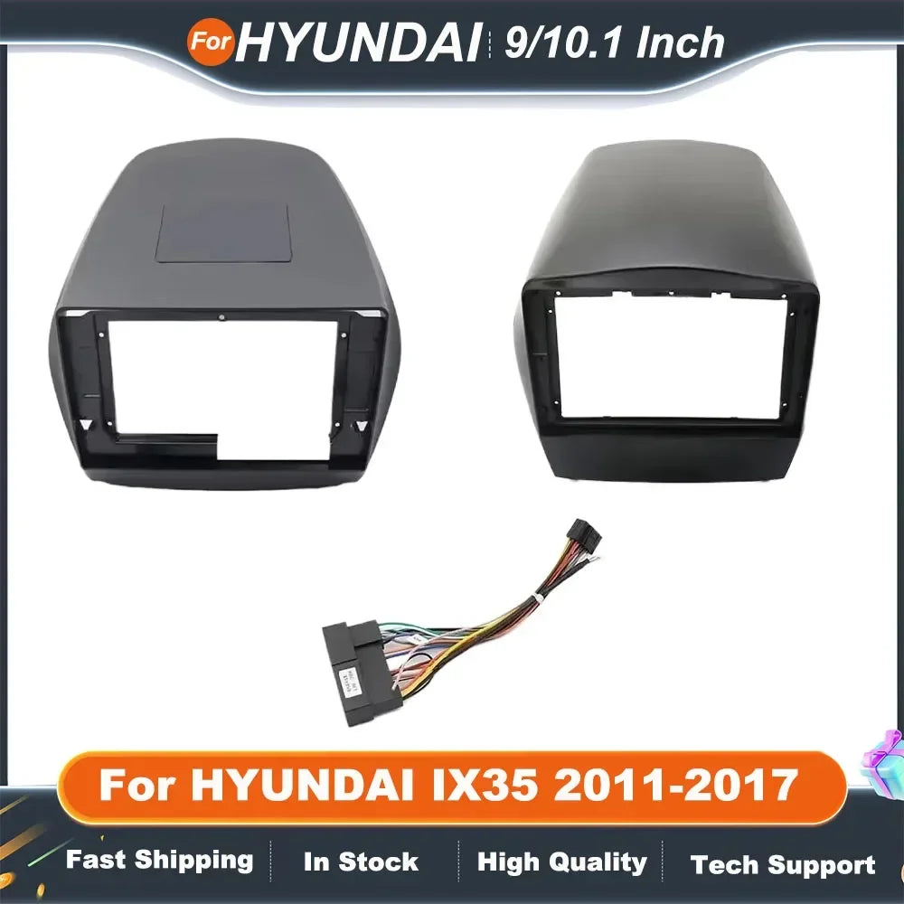 2Din Car Radio Fascia Frame for HYUNDAI IX35 2011-2017 10.1/9 Inch Android MP5 Stereo Panel