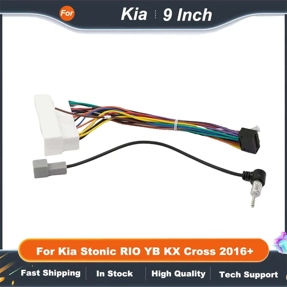 9 Inch Car Radio Fascia Frame Panel Kit  CANBUS Decoder for Kia Stonic RIO YB KX Cross 2016+ Android Stereo Dash Installation