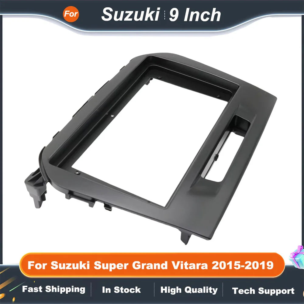 9 Inch Car Radio Fascia Frame for Suzuki Grand Vitara 2015-2019 Android Stereo Dashboard Panel Kit  Adapter Installation