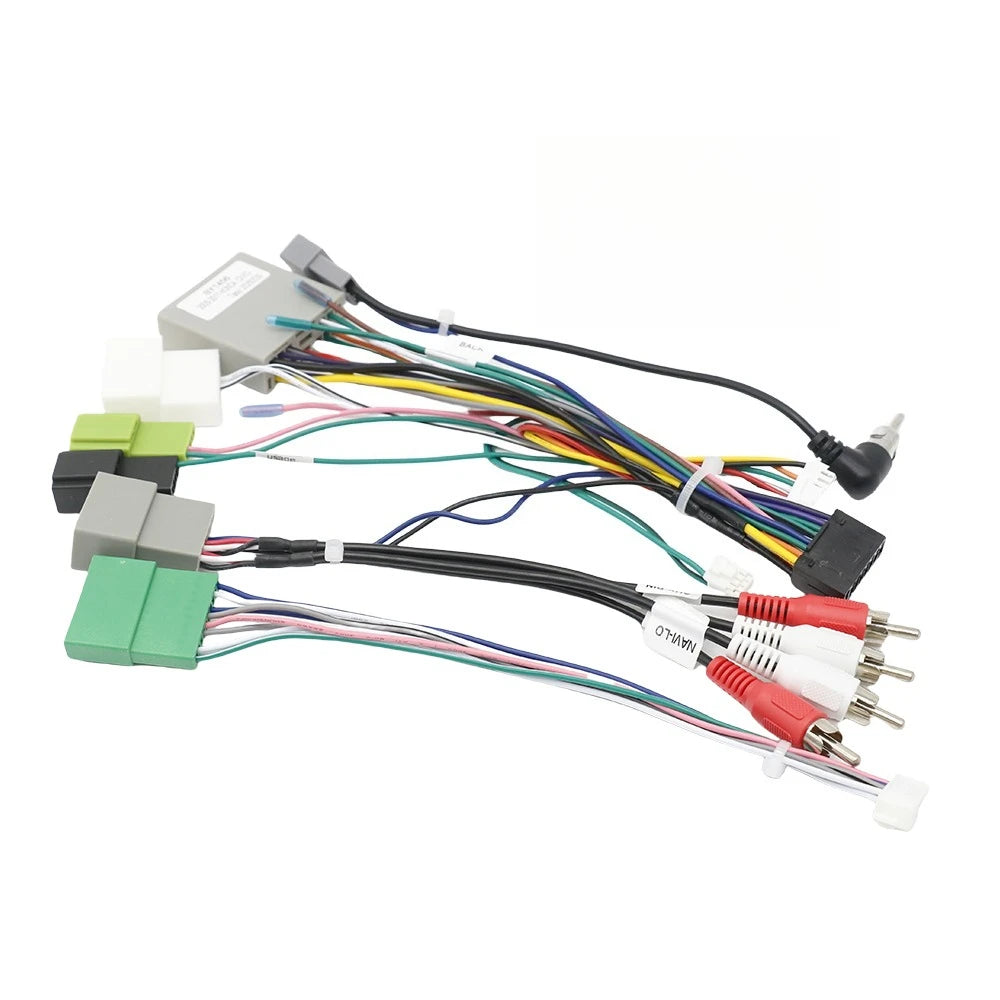 16pin Car Wiring Harness Adapter Canbus Box Decoder for Honda Civic Hatchback 5D European Android Radio Power Cable