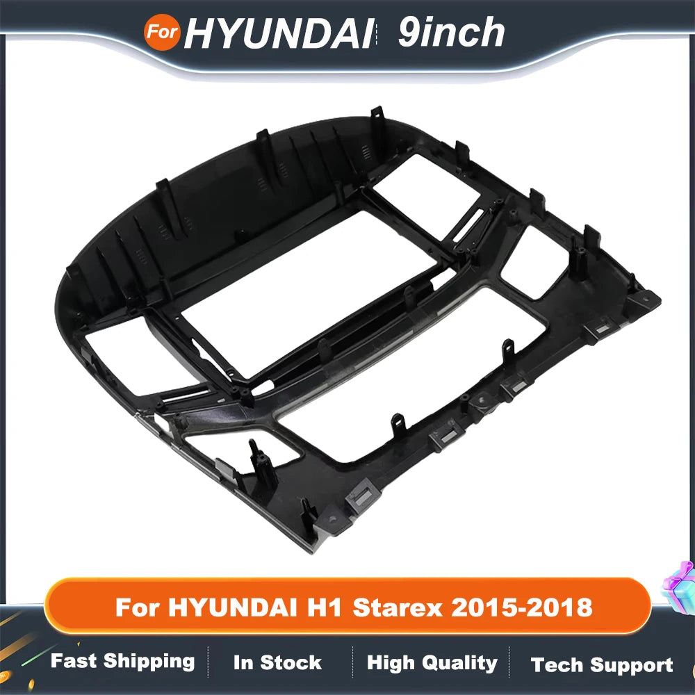 9 Inch 2 Din Car DVD Frame For HYUNDAI H1 Starex 2015-2018 Audio Dash Trim Kits
