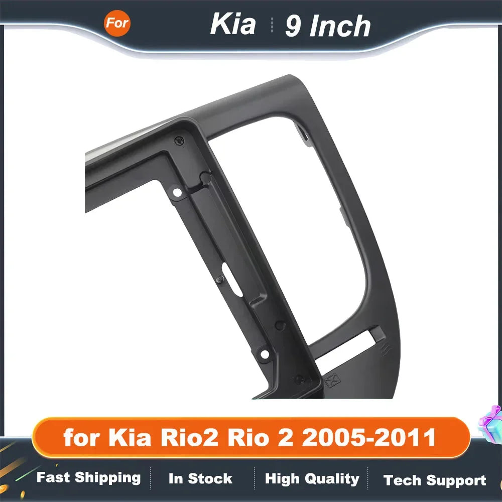 9 Inch Car Radio Fascia Frame for Kia Rio 2 2005-2011 Dashboard Stereo Panel Kit Refitting Accessories Adapter