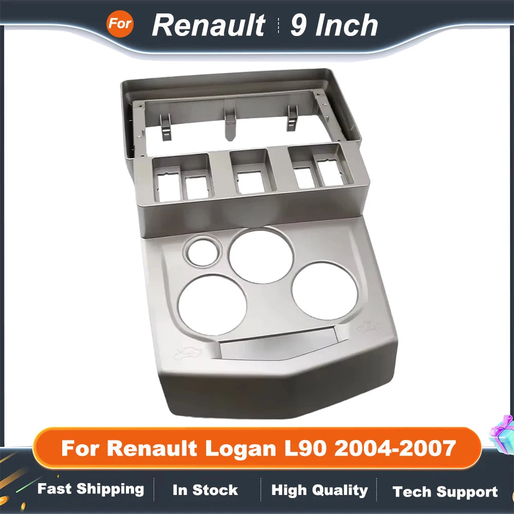 9 Inch car stereo frame Adapter For Renault Logan L90 2004-2007 Android  Radio Dash Fitting Panel Kit