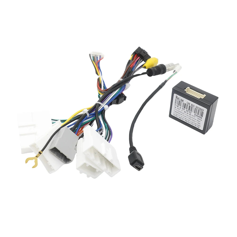 CANBus Decoder Harness Wiring Adapter for Nissan Qashqai J11 Tiida Sentra X-trail Teana 16 Pin Connector Radio Antenna Cable
