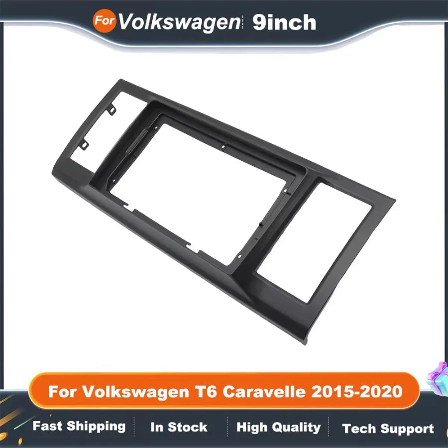 9 Inch car stereo panelAdapter with CANBUS Box Decoder for VOLKSWAGEN T6 CARAVELLE 6 2015-2020 Android Radio Dash Fitting  Kit