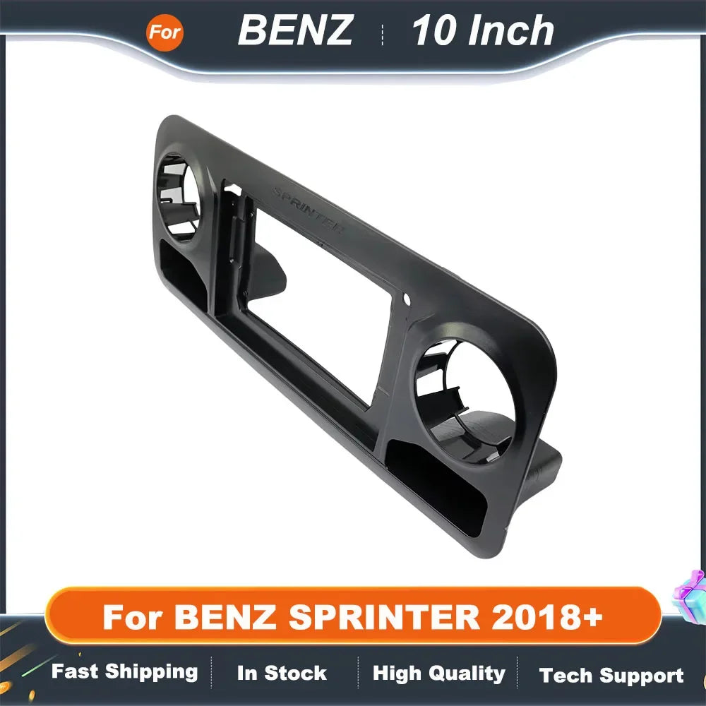 10.1 Inch 2 Din Car Radio Fascia Frame for BENZ SPRINTER 2018+ - Stereo Dash Board Mount Panel Trim GPS MP5 Android Player