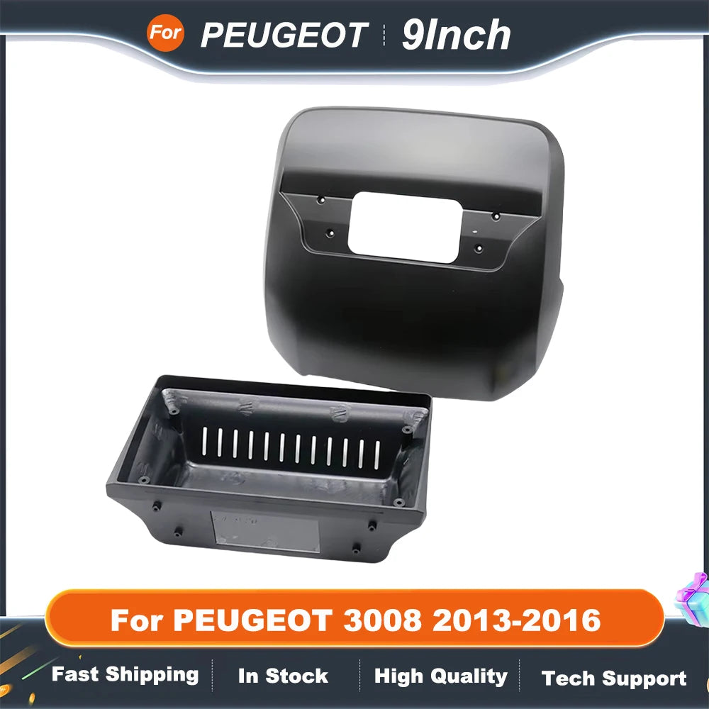 9 Inch Car Audio Fascia Panels For PEUGEOT 3008 2013-2016 Canbus Box Adapter Android Radio Dash Fitting Panel Kit