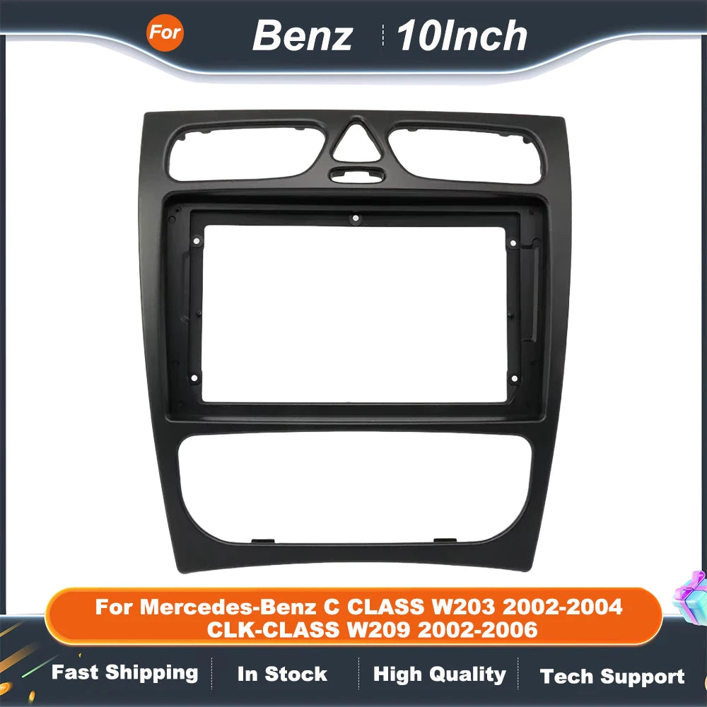 9 Inch Car Radio Fascia For Mercedes-Benz C CLASS W203 2002-2004 CLK-CLASS W209 2002-2006 Car Stereo Housing Frame