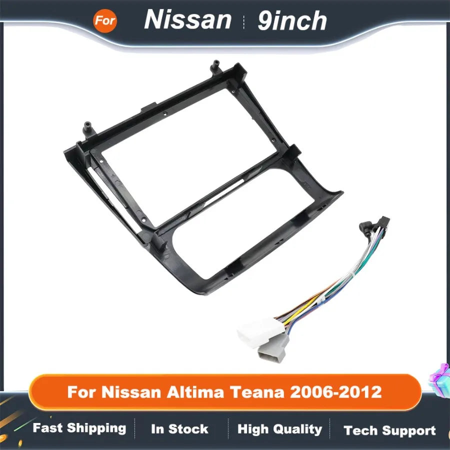 9 Inch Car Fascia Radio Panel Adapter Canbus Box Decoder For Nissan Altima Teana 2006-2012 Android Radio Dash Fitting Panel Kit