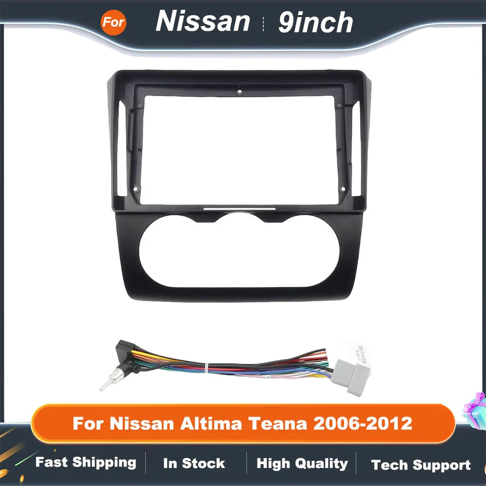9 Inch Car Fascia Radio Panel Adapter Canbus Box Decoder For Nissan Altima Teana 2006-2012 Android Radio Dash Fitting Panel Kit