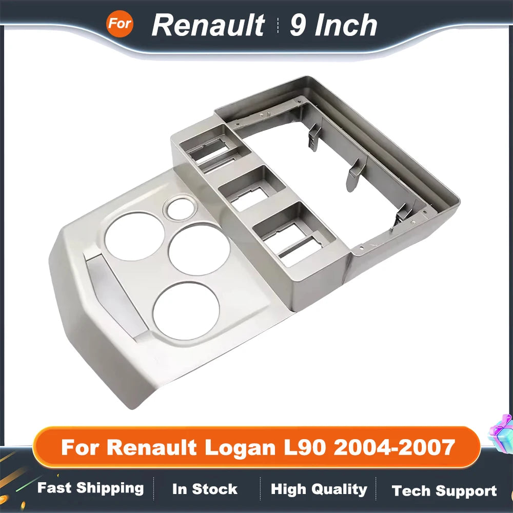 9 Inch car stereo frame Adapter For Renault Logan L90 2004-2007 Android  Radio Dash Fitting Panel Kit