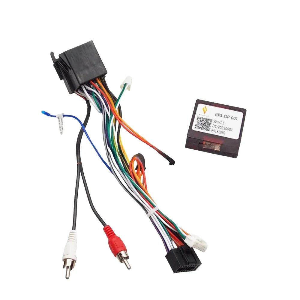 Car Audio 16 Pin Android 2 Din GPS Video Power Cable Adapter With Canbus Box For Opel Corsa 2007-2014 Audio Power Wiring Harness