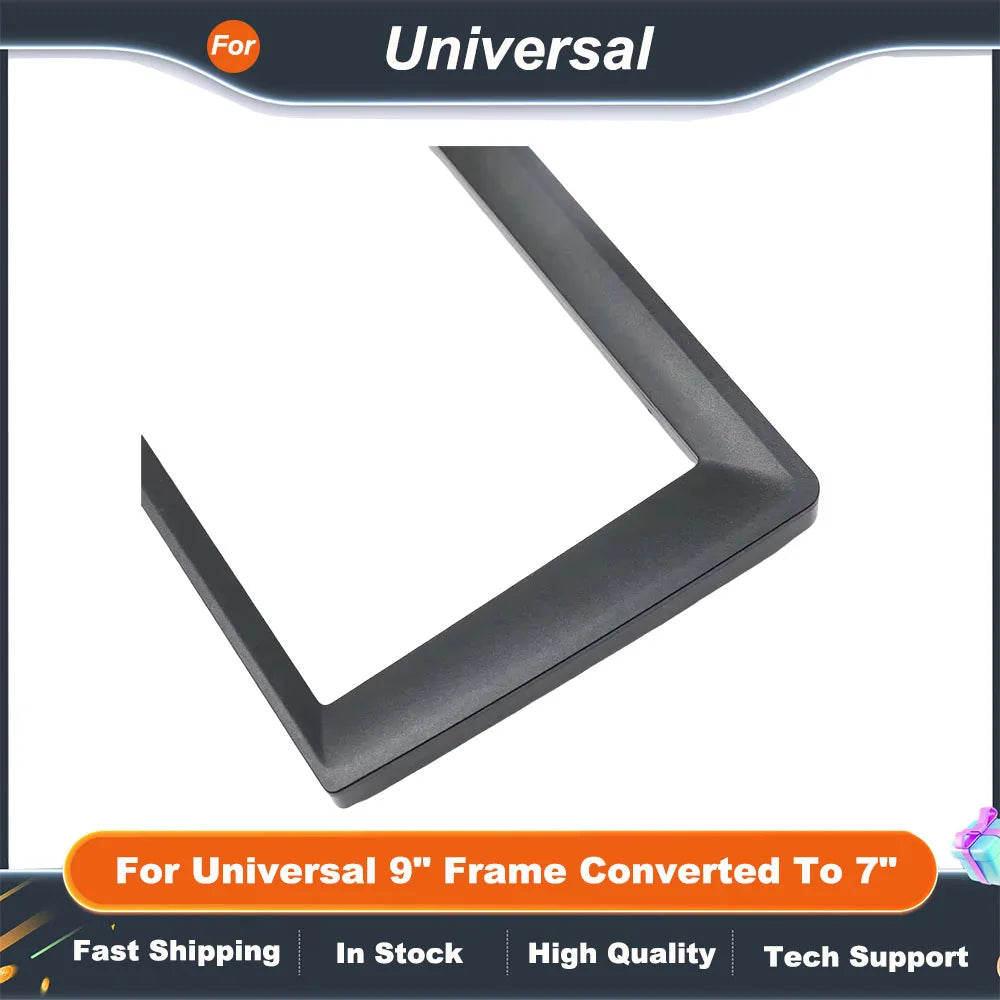 9" to 7" Car Radio Fascia Frame Adapter Universal Stereo Dash Panel Conversion Kit for 2DIN Car Audio System