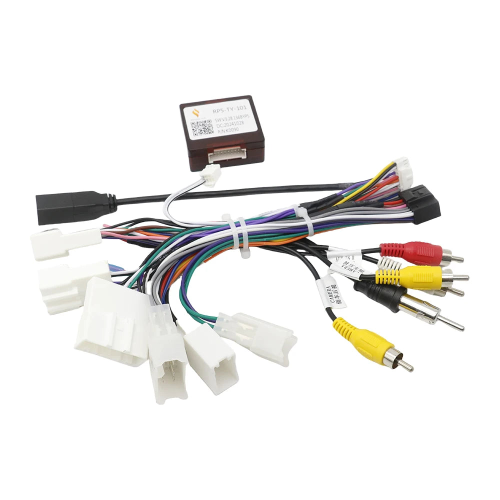 RP5-TY-001 Car Audio DVD 16PIN for Toyota Corolla for Camry RAV4 Car Adaptation Android Wire Harness Power Cable CanBus Adapter