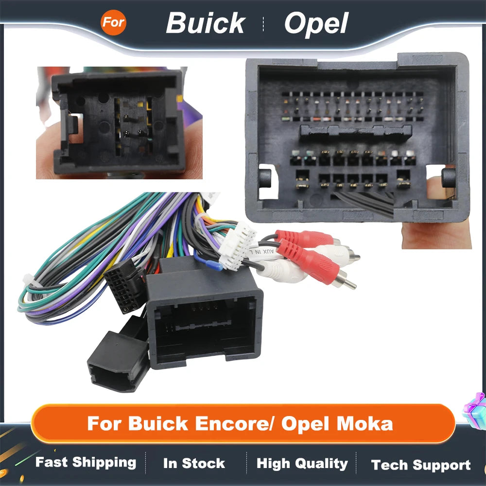 Car Android Radio CAN Bus Decoder Adapter GM-RZ-09 For Buick Encore/ Opel Moka Receiver 16 Pin Power Cable