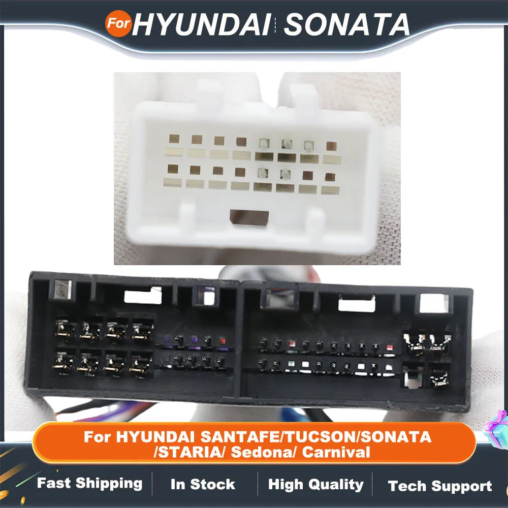 For HYUNDAI SANTAFE/TUCSON/SONATA/STARIA/ Sedona/ Carnival Car Radio Canbus Box Decoder HY-SS-04 With16 Pin Wiring Harness Power