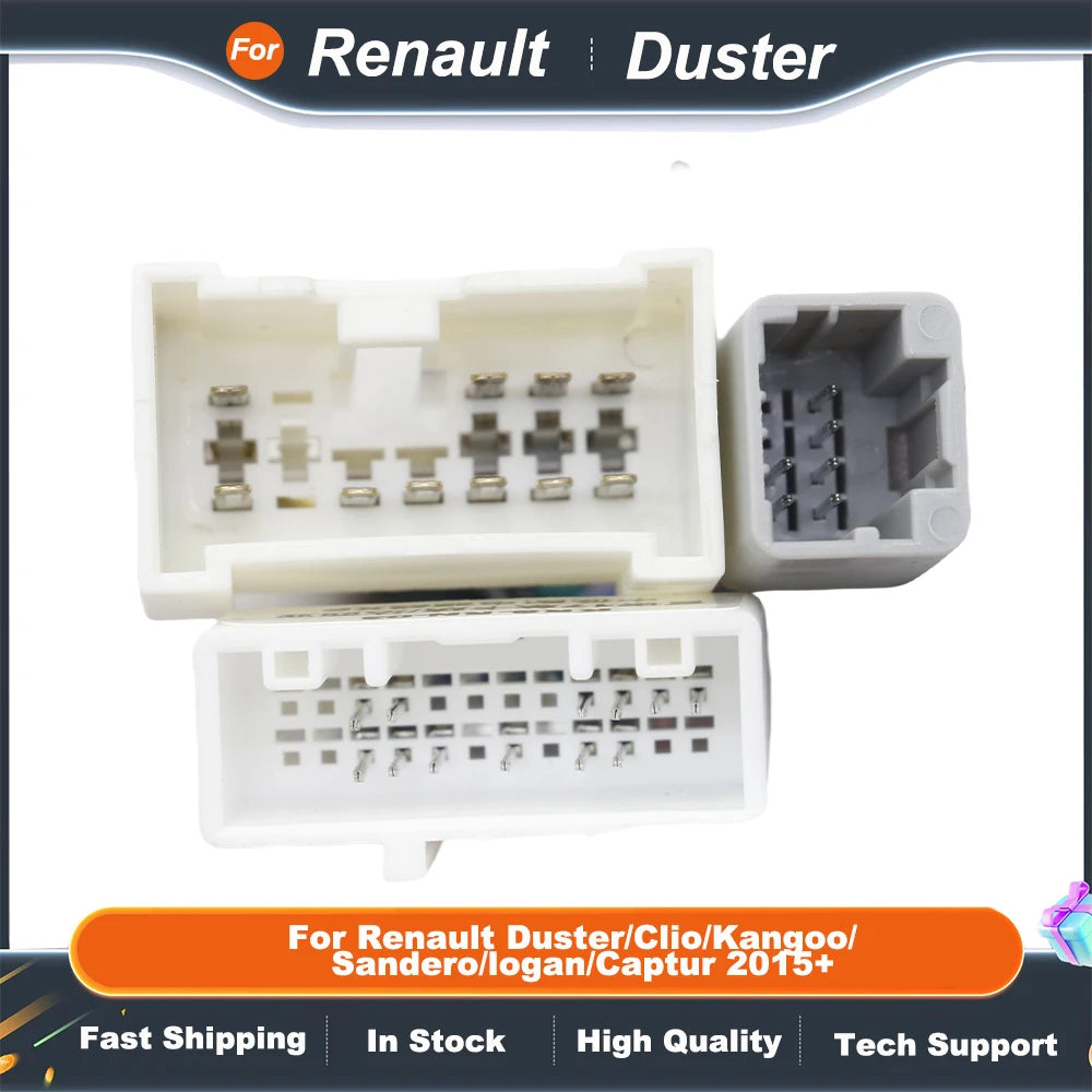 For Renault Duster/Clio/Kangoo/Sandero/logan/Captur 2015+ Canbus Box Power Cable Audio Adaptor