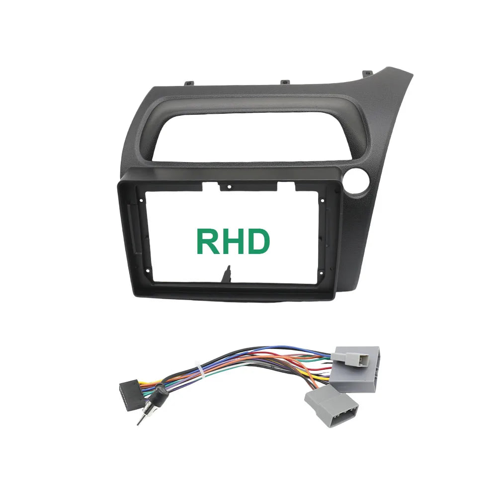 9 Inch Android Car Radio Fascias For HONDA Civic Hatchback 2006-2012 Stereo Player Frame 2DIN Head Unit Dash Panel Installation