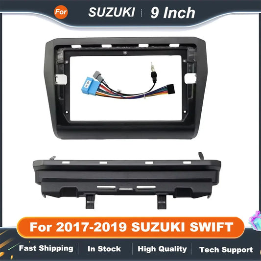 9 Inch Double Din Car Radio Fascia Frame for 2017-2019 SUZUKI SWIFT DVD GPS MP5 Installation Panel Kit