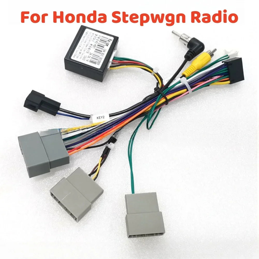 Car 16 Pin Audio Wiring Harness With Canbus Box For Honda Stepwgn 2023 Harness Wiring Power Cable Radio Multimedia Player 2 DIN