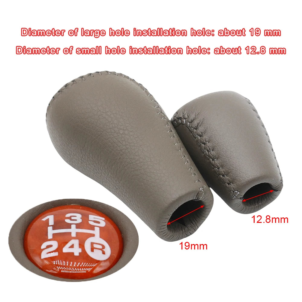 Real Leather For Toyota Prado LC120 Land Cruiser  2003-2009 Car 5 Speed MT Gear Shift Knob Transmission+Transfer