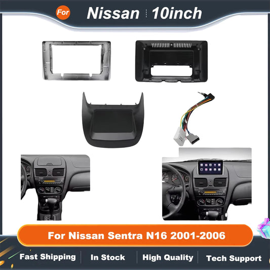 10 Inch Car Audio Fascia Panels  Adapter For Nissan Sentra N16 2001-2006 Android Radio Dash Fitting Panel Kit