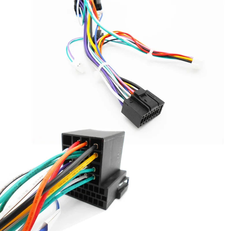 16 Pin to ISO Wiring Harness 16P Male Plug Connector 2 Din Car Audio Head Unit Cable Adapter for VW Golf Jetta Leon Passat