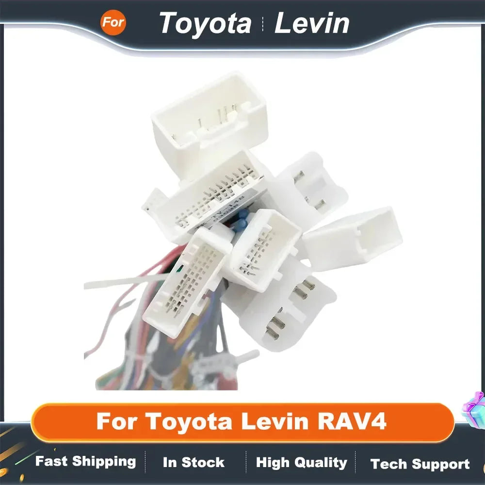 Universal 16Pin Car Radio Fascia Frame Harness Adapter with CANBus Decoder for Toyota RAV4 Camry Corolla Highlander Prius