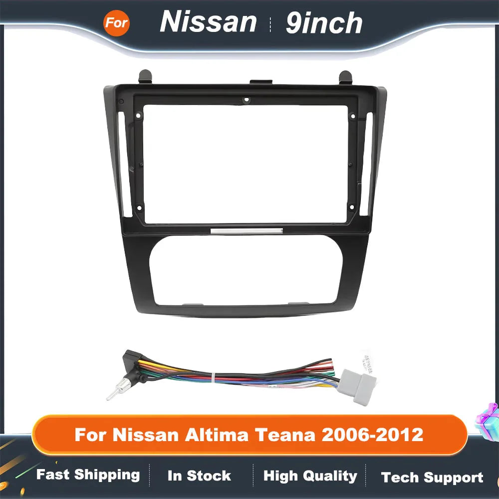 9 Inch Car Fascia Radio Panel Adapter Canbus Box Decoder For Nissan Altima Teana 2006-2012 Android Radio Dash Fitting Panel Kit