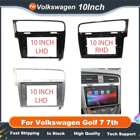 10 Inch Car Frame Fascia For Volkswagen Golf 7 7th Android Radio Dash Fitting Panel Kit