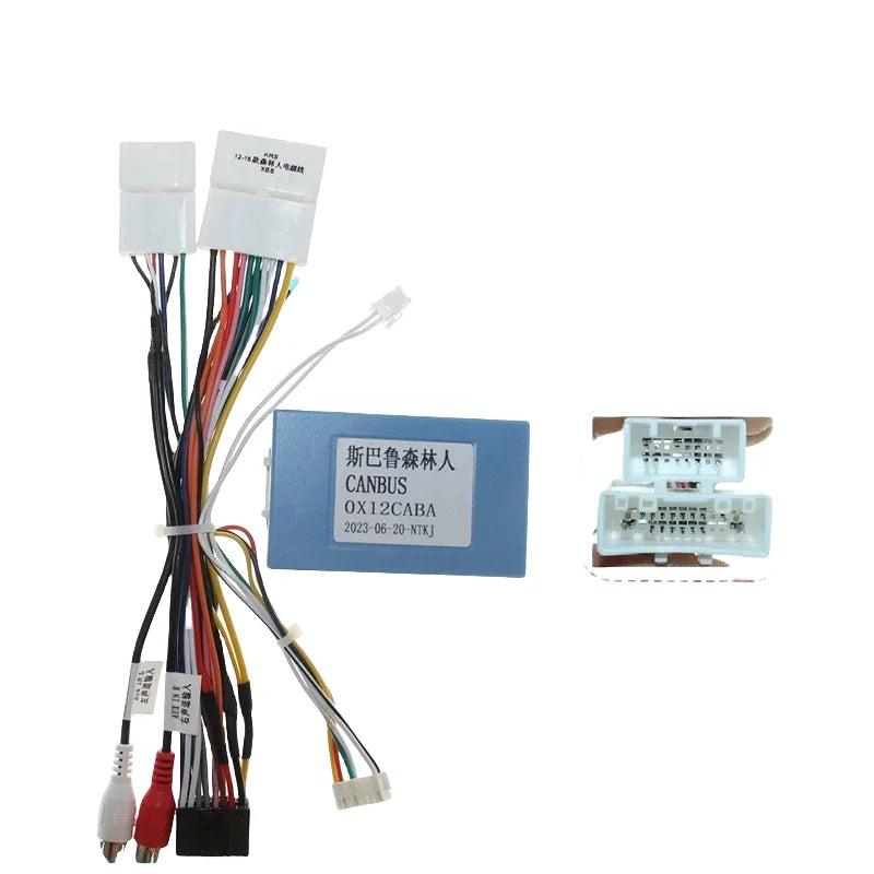 Car 16pin Wiring Harness Adapter Canbus Box Decoder Android Radio Power Cable For Subaru Forester 2012-2015