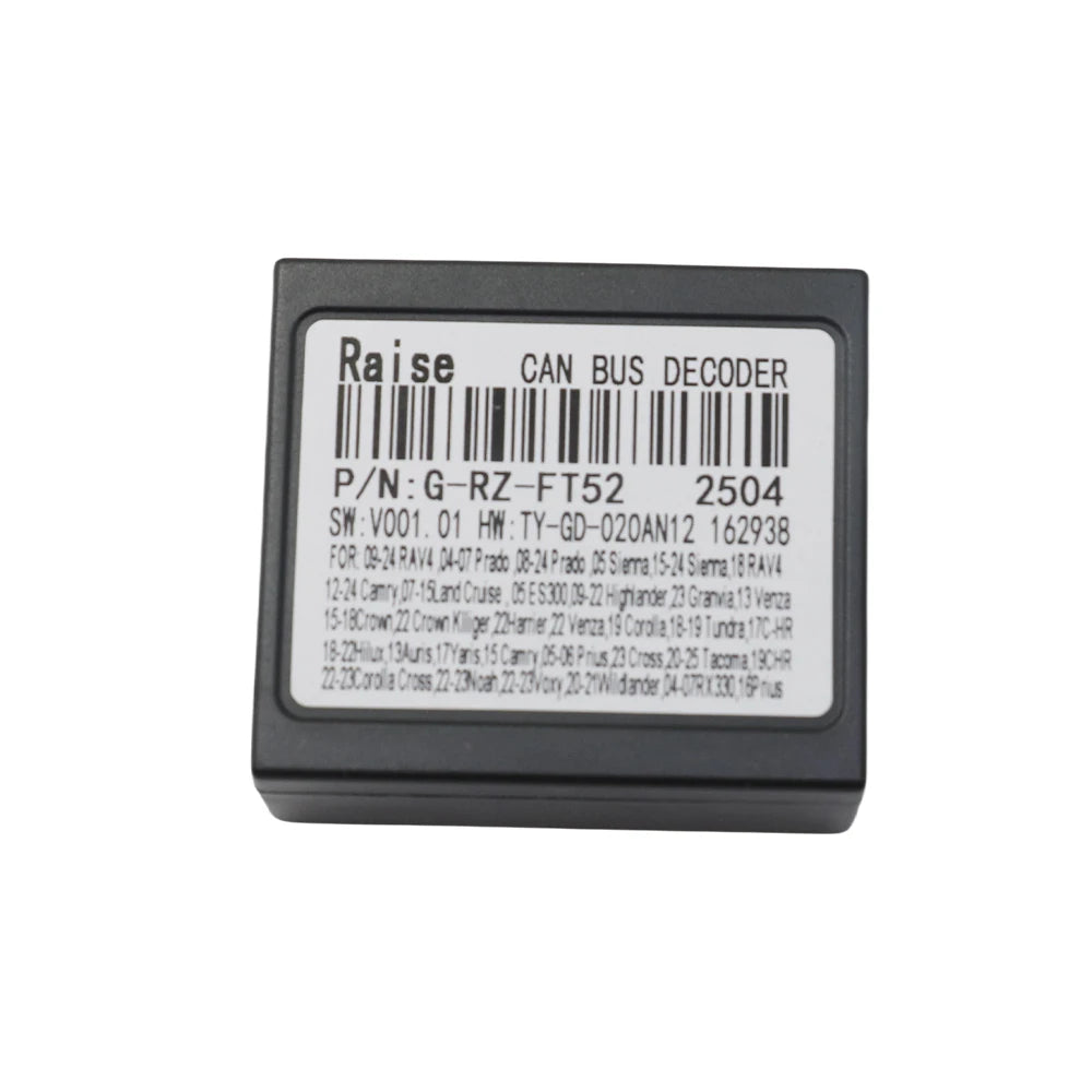 Canbus Box RZ-FT01 RZ-FT52 for Toyota Corolla Camry CHR RAV4 LAND CRUISER Android Car Radio Wiring Harness Power Cable