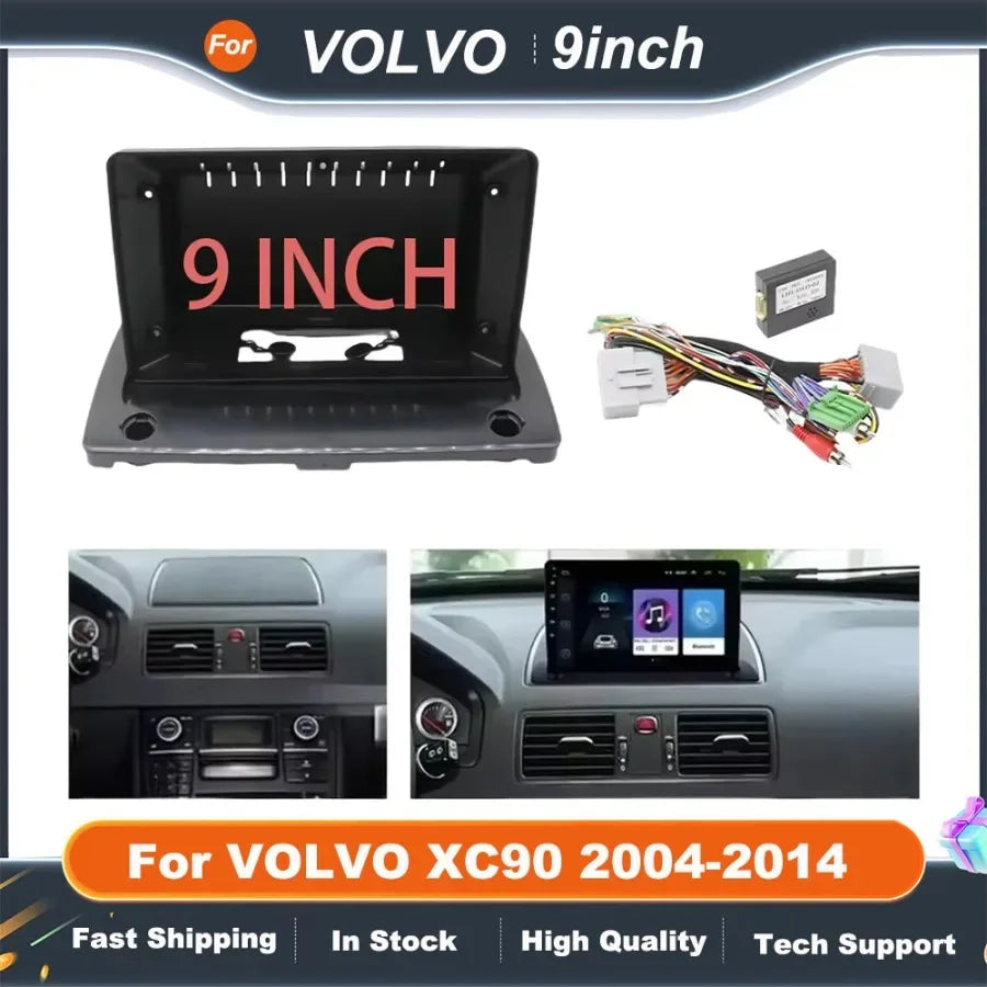 9 Inch Car Stereo Frame Fascia for VOLVO XC90 2004-2014 Android 2Din MP5 Player Stereo Panel
