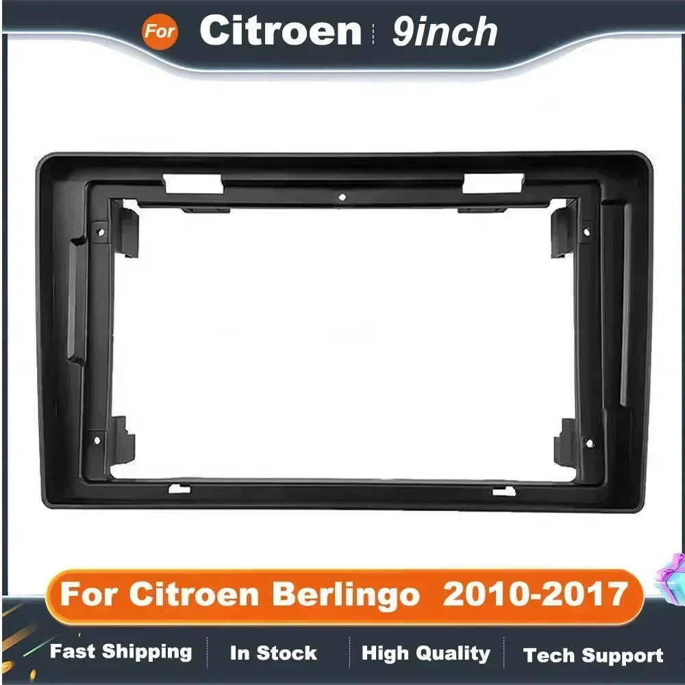 9 Inch Car Radio Fascia Frame Adapter Android Radio Dash Fitting  Kit For Citroen Berlingo Peugeot 3008 5008 Partner 2010-2017