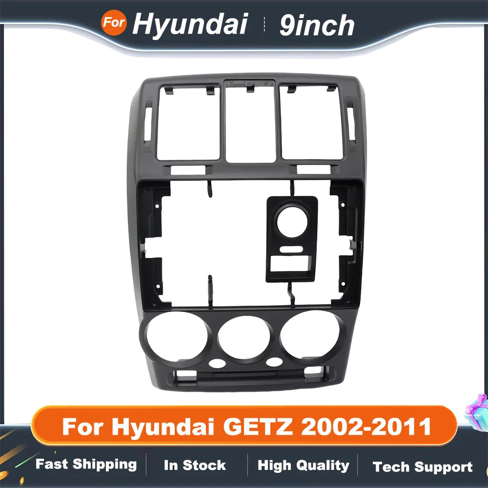 9 Inch Car Radio Frame For Hyundai GETZ 2002-2011 Android MP5 GPS Stereo Player 2 Din Head Unit Fascia Panel Dash Frame