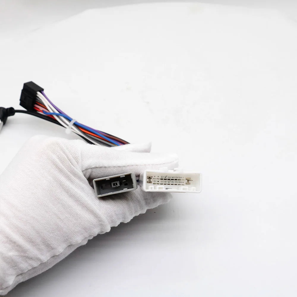 16P Car Head Unit Android MP5 Wire Harness Adapter For All Nissan Low-end Power Lines  Radio  XP