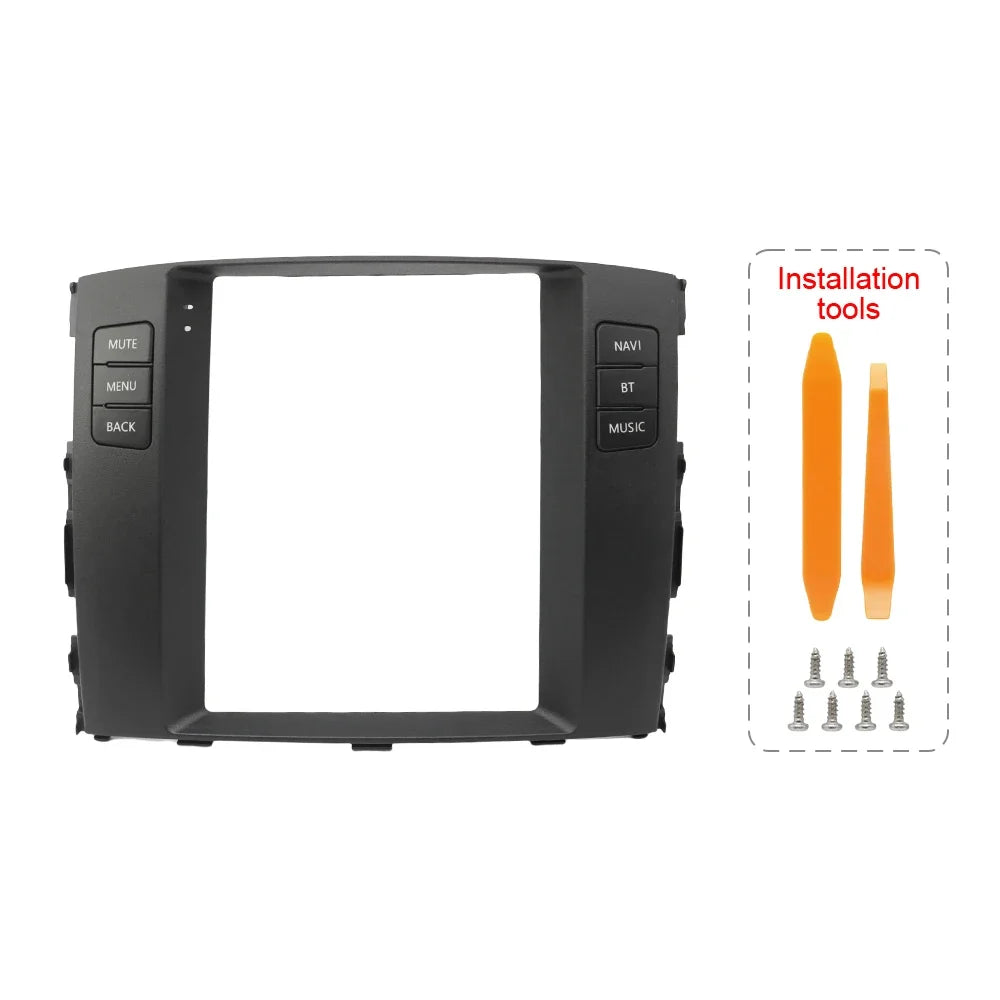 9.7inch For MITSUBISHI PAJERO V93/ V97 VERTICAL SCREEN 2007-2020 Car Radio Fascias Tesla Style Android  MP5 Stereo Frame Panel