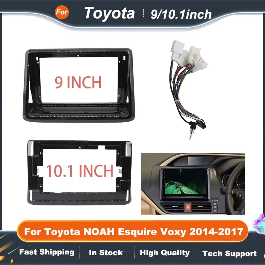 9"/10.1" Car Radio Frame Fascia for TOYOTA NOAH ESQUIRE VOXY 2014-2017 GPS MP5 Android Stereo Player 2Din Head Unit Dash Frame