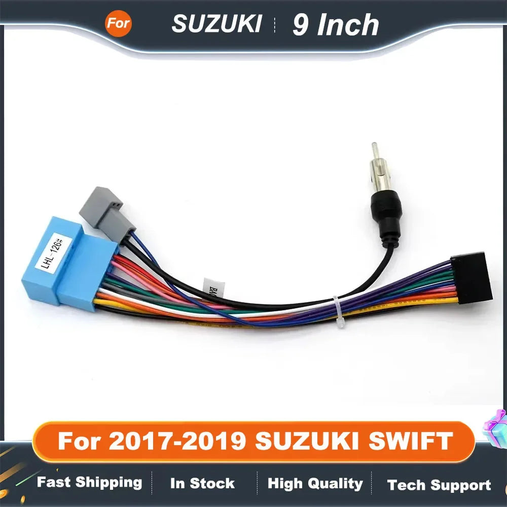 9 Inch Double Din Car Radio Fascia Frame for 2017-2019 SUZUKI SWIFT DVD GPS MP5 Installation Panel Kit
