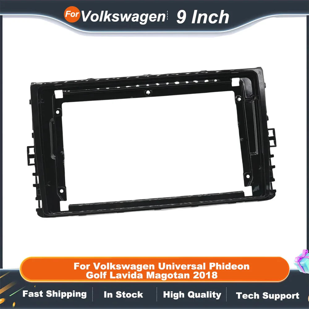 9 Inch Car Frame Fascia Adapter For Volkswagen Universal Phideon Golf Lavida Magotan 2018 Android Fitting Panel