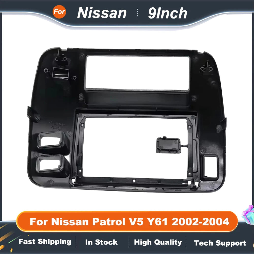 9 Inch Car Frame Fascia Adapter For Nissan Patrol V5 Y61 2002-2004 Android Radio Dash Fitting Panel Kit
