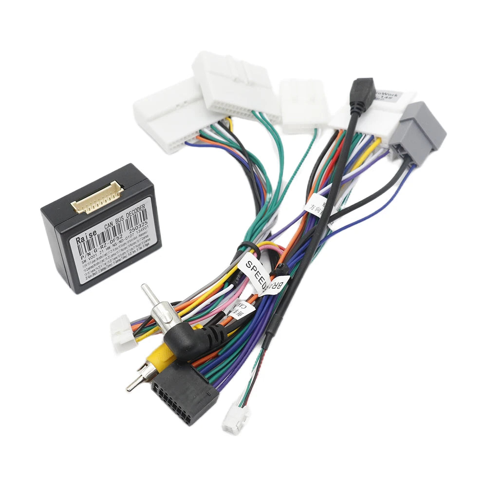 16 Pin Plug Android System Radio for Nissan Versa /X-Trail/Qashqai/SYLPHY/Teana/ Kicks Canbus Box RZ-DF02 with Wiring Harness