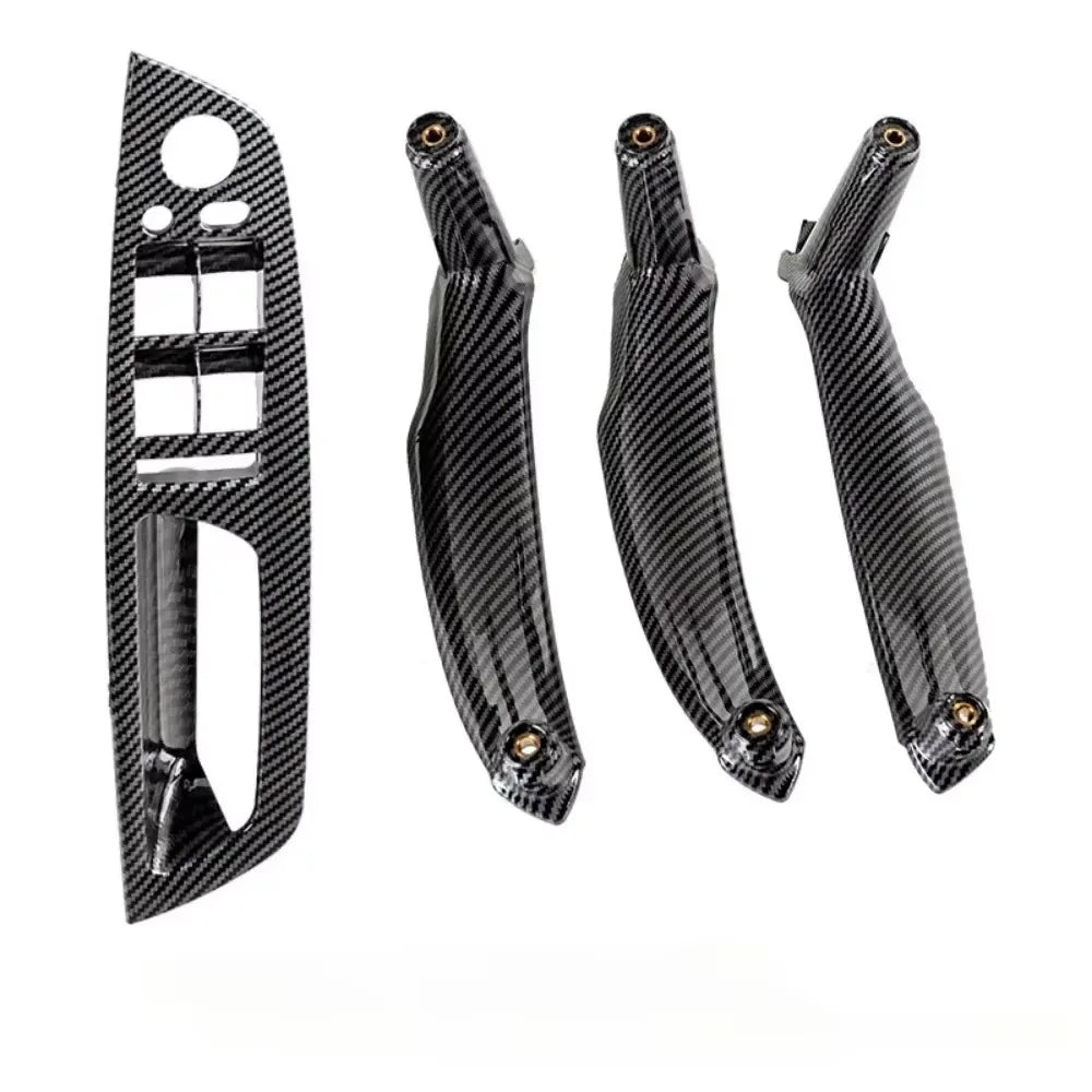 LHD RHD Upgraded Interior Carbon Fiber Door Handle Cover Trim Replacement For BMW X5 X6 E70 E71 E72 2007-2014