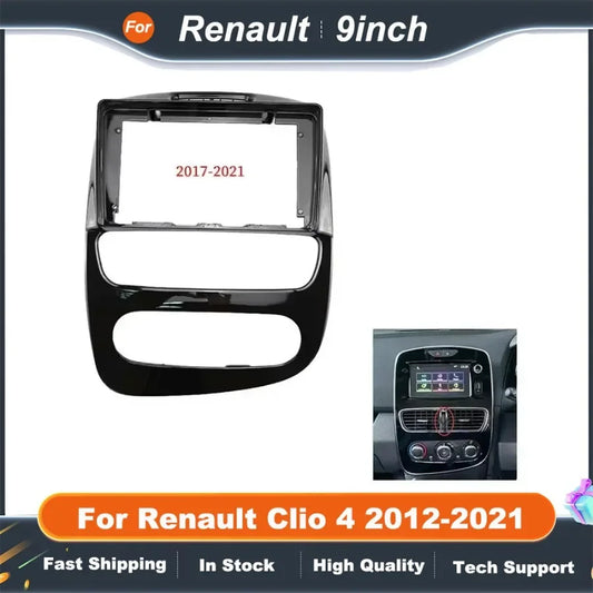 9 Inch Car Radio Fascia Frame for Renault Clio 4 2012-2021  Android Canbus Dash Panel with Decoder Box Installation Kit
