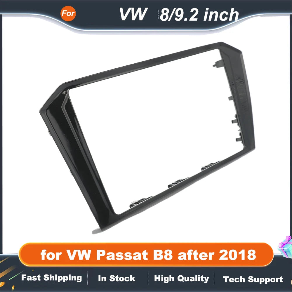 Passat B8 MIB 3 Radio Frame 8 inch 9.2 inch CD Panel OEM ABS Headunit Piano Black Screen Bezel for VW Passat B8 after 2018 Years